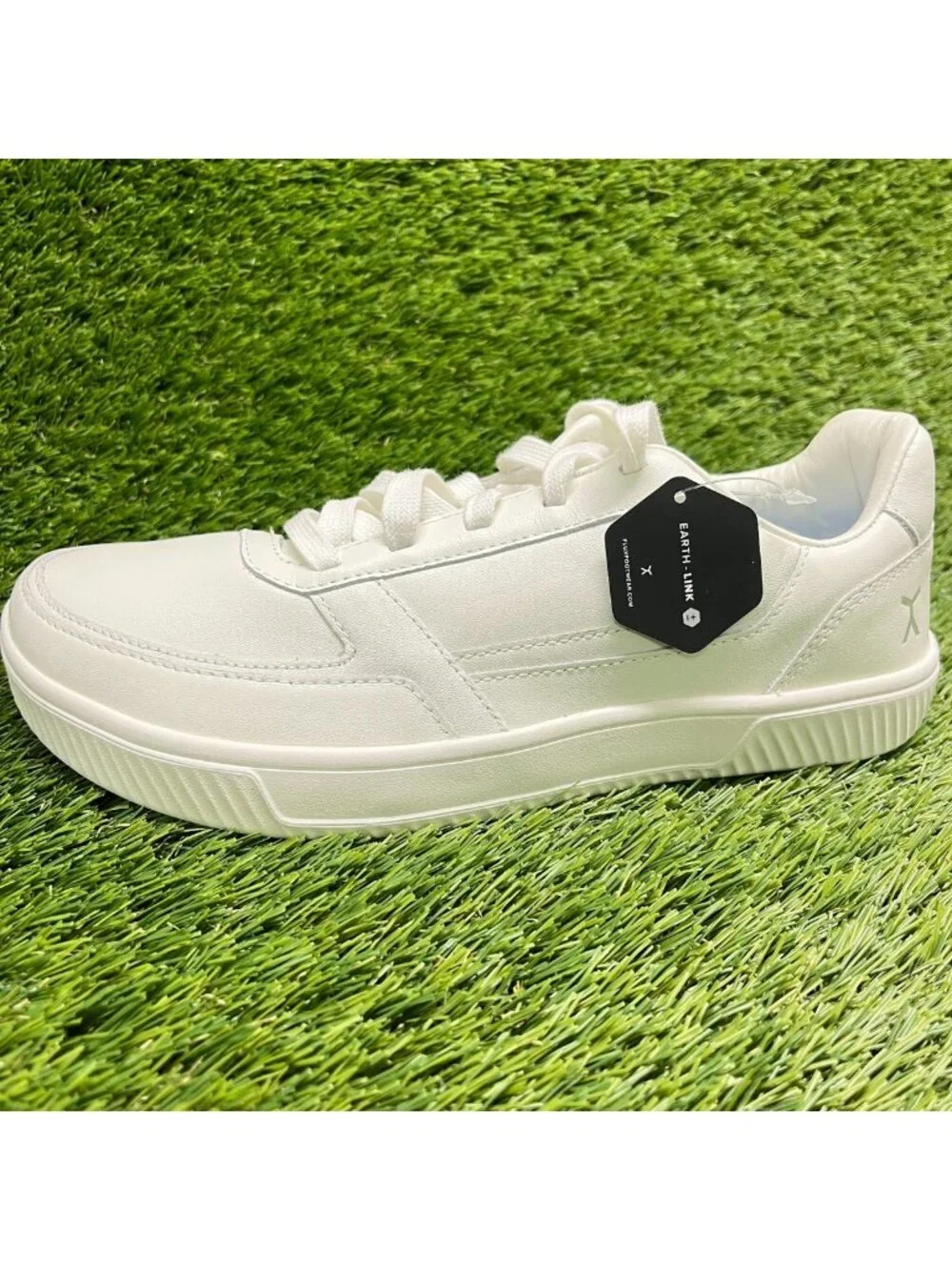 Flux Footwear Adapt Leather Trainer White Mens Size 8 Womens 9.5 Shoes Sneakers